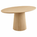 Tavolo da pranzo rotondo in legno di rovere 150x75 cm
