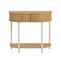 Consolle Semicircolare in Legno e Metallo 80x30x80cm