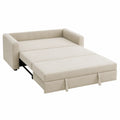 Divano Letto Convertibile in Lino Beige