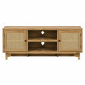 Mobile TV in Legno e Rattan Naturale 150x40x50 cm