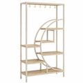 Libreria in Metallo e Legno con Ganci Beige